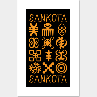 African Sankofa Adinkra Symbols. Ghana | Black Pride | Black History Posters and Art